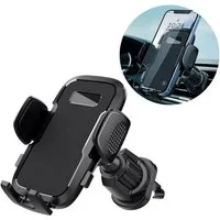 Mutig Headset-Halterung Handyhalterung Auto,Handy Autohalterung,Universal Handyhalterung, (bis 7 Zoll, 360° Drehbar Handyhalter für Autos mit EIN-Knopf-Release, Amaturenbrett & Glasscheibe KFZ Autohalterung, für iPhone 16/15/14/13/12 Pro Max Plus, Sa
