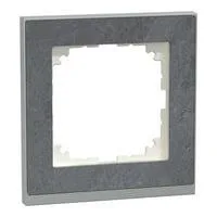 Decor-Rahmen einfach mit Echtmaterialschicht aus Stein und Thermoplast, matt, IP20 schiefer, Retail