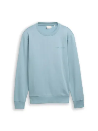 Tom Tailor - Sweatshirt mit Rundhalsausschnitt blau - Gr. - M
