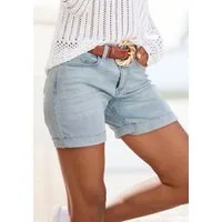 Vivance Jeansshorts aus bequemen Denim mit Stretchanteil mit dezenter Waschung, Bermudas zum Krempeln, Sommerhose