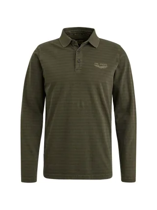 PME Legend - Long sleeve polo Subtle stripe rosin - Gr. - XXL
