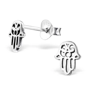 Hamsa Hand Ohrringe aus 925 Silber