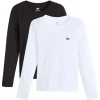 Levi's® Langarmshirt LS 2 Pack Tee (Packung, 2-tlg) mit Batwing Logo-Stickerei