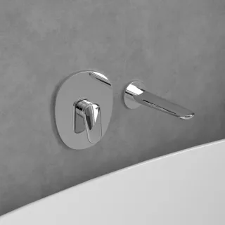 Villeroy und Boch Antao Badewannenauslauf TVT11100300061 für Wandmontage, chrom