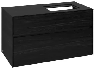 Villeroy & Boch Waschtischunterschrank Collaro C11100 1000x548x500mm 2 Ausz. Waschtisch re Black Oak C11100AB