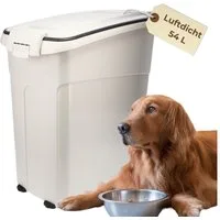 GarPet Futterbehälter Futtertonne Luftdicht Deckel 54 L Hundefutter Aufbewahrung Futterbox