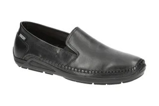 Pikolinos 06H-5303 black Azores Herren Slipper Echtleder schwarz bequem