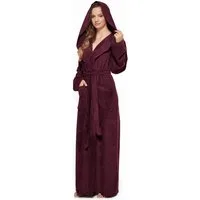 Arus Damenbademantel Angel, extra lang, mit Kapuze, ideal für Zuhause & Wellness, Langform, 100% Baumwolle, Kapuze, Gürtel, mit Kapuze, extra lang, leicht, 100 % Baumwolle-Frottee