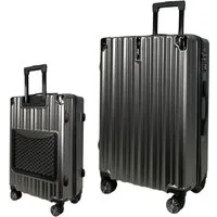SIGN German Design Trolley Reisekoffer Hartschalen-Koffer, 360° Zwillingsrollen M/L/XL, Netztasche auf der Rückseite