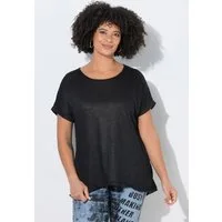 Angel of Style T-Shirt Strickshirt Comfort Fit Silberdruck Halbarm