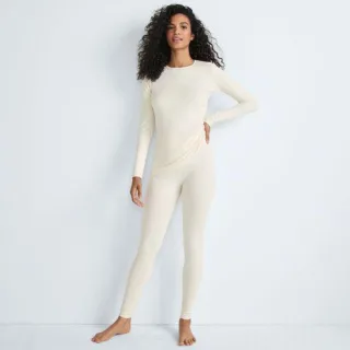 Stretch-THERMASKIN-Oberteil mit Rundhalsausschnitt für Damen, Damen, size: regular, Pink, Elasthan/Polyester-Mischung, by Lands' End