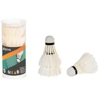 Jollity Badmintonball 3er Set Federbälle im Röhrchen – Naturfedern für Badminton (3-St)