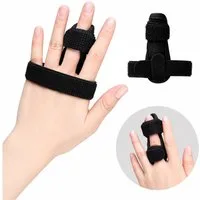 COOL-i ® Handbandage Fingerbandage mit Alu Schiene 2er Set, verstellbar, atmungsaktiv, Fingerstütze für Alltag & Sport