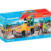 Playmobil® Straßenbaustelle (71751), Playmobil Action Heroes Konstruktions-Spielset, (43 St)