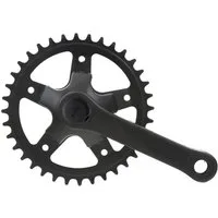 TiyoBike Fahrradkurbel Kettenrad Garnitur kplt 1 2 x 3 32 36 Zähne Stahl schwarz