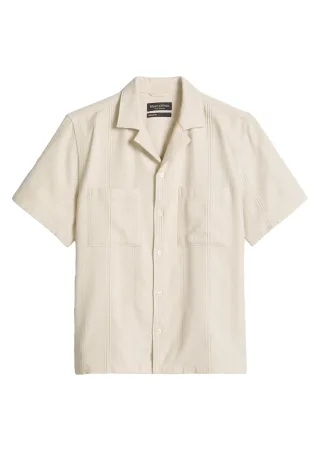 Marc OPolo Casual - Kurzarmhemd Regular Fit beige - Gr. - XXL