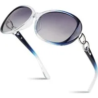 LuxusKollektion Retrosonnenbrille Sonnenbrille Damen 1.1 Klarer Blau Rahmen mit Blau Farbverlauf Linse