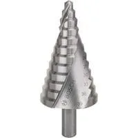 HSS-Stufenbohrer, Ø 6mm - Ø 39mm 12 Stufen, mit Spiralnut