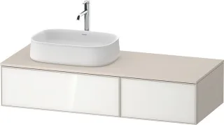 Duravit Zencha Konsolenwaschtischunterbau wandhängend Weiß & Taupe n/a & Supermatt 1300x550x281 mm - ZE4816064830000