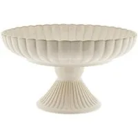 Almina Servierschale Bloomy Servierschale ø28 cm, mit Fuß & floraler Struktur, Porzellan, (1-tlg)