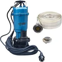 IBO Schmutzwasserpumpe IBO Set Magnum 2900 Fäkalienpumpe + 20m Feuerwehrschlauch 2" Storz (3-tlg)