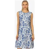 Kraimod Cocktailkleid mit floraler Spitze und Rundhals