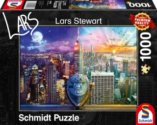 Schmidt Puzzle 59905 - Lars Stewart: New York Night & Day [1.000 Teile]