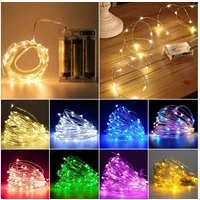 Sunicol LED-Lichterkette 2/3/5/10M, Kupferdraht, AA-Batterie, für Weihnachten Hochzeit Party