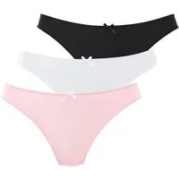 petite fleur by Lascana String (Packung, 3 Stück) mit blumiger Spitze