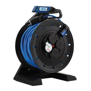 HEDI Vollkunststoff-Kabeltrommel Generation 7 Champion Ø 290 mm blau, 40m - K740QTF560