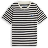 TOM TAILOR Kurzarmshirt Sommershirt - gestreift und mit Dino-Stickerei - für Boys