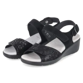 Semler Sandalen RAMONA - Gr. 34,5 - Schwarz - Rauleder