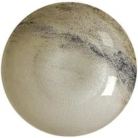 Ritzenhoff & Breker Schale Servierschale AREZZO, Ø 33 cm, Weiß, Braun, Grau, Steinzeug, (1-tlg), spülmaschinengeeignet