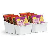Pro Home Küchenorganizer-Set mit 3 Fächern, (2-tlg), Aufbewahrungsbox für Tütensuppen, Gewürze. Ordnungssystem