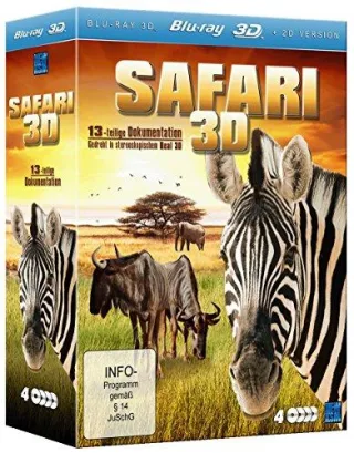 Safari 3D (13-teilige Dokumentation im 4 Disc Set) (inkl. 2D Version) [3D Blu-ray]