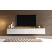 Home affaire Lowboard LOWBOARD VERA, wahlweise mit oder ohne Beleuchtung, Modernes griffloses TV-Board, 180 cm TV-Schrank, stehend und hängend