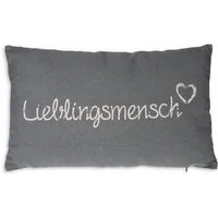 Haus und Deko Kuscheltier Lieblingsmensch Kissen Bezug 30x50 cm Baumwolle Kissenhülle Dekokissen (1-St)