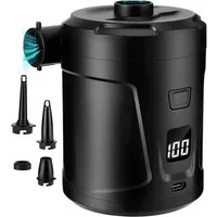 FELIXLEO Akku-Luftpumpe Elektrische Luftpumpe 5200mAh Akku Schnell Inflator mit 4 Düsen (1-tlg)