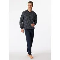 Schiesser Schlafanzug Dark Sapphire (2 tlg) mit klassischem Karo-Muster