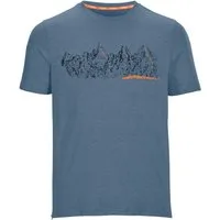 Killtec T-Shirt MN TSHRT C Schnelltrocknendes Herren T-Shirt mit Berg-Print und Melange-Optik