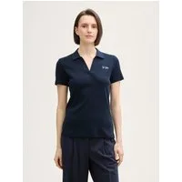 TOM TAILOR Poloshirt Poloshirts (im Einserpack) Basic Poloshirt mit Logo-Stickerei