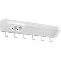 Oktaplex lighting LED Unterbauleuchte Talin 50cm Leuchte mit Steckdose 1085lm 9,7W, LED, warmweiß, 3000K Unterschrankleuchte mit Schalter und Hacken