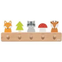 goki Garderobenleiste Garderobe Waldfreunde (Set, 1 St., 1), 5 Haken, Länge 32,5 cm