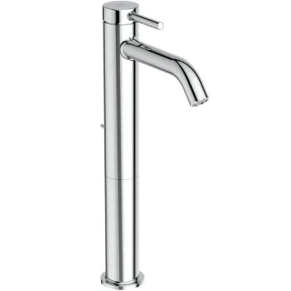 Ideal Standard Waschtischarmatur Ceraline Nuovo Ausladung 135mm verlängerter Sockel m.Ablaufgarnitu BD763AA