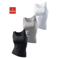 H.I.S Tanktop (3er-Pack) aus luftiger Rippqualität aus Baumwolle
