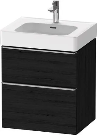 Duravit D-Neo Waschtischunterbau wandhängend Eiche Schwarz Matt 584x452x625 mm - DE4376070160000 DE4376070160000