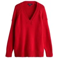 Next V-Ausschnitt-Pullover Längerer Pullover mit V-Ausschnitt (1-tlg)