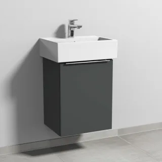 Sanipa 3way Waschtischunterbau zu Duravit Vero Air Waschtisch mit 1 Tür, Anthrazit-Matt UM43022