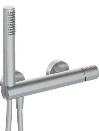 Neuesbad Serie 600 Hexa Brausearmatur mit Brauseset, edelstahl gebürstet NB1DEBHS_F41M1