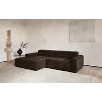 COTTA Ecksofa Sento L-Form, B:280 cm, Chenille-Struktur, XXL Recamiere B: 133cm, modernes cubisches Sofa, hochwertige Steppung, bequemer Sitzkomfort